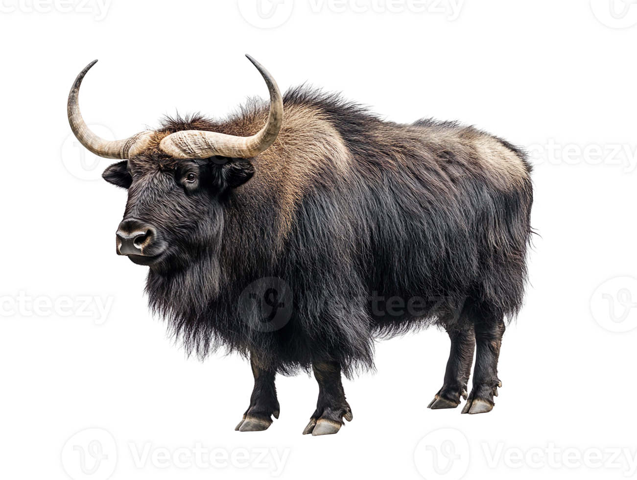 Lone Yak isolated on transparent background png