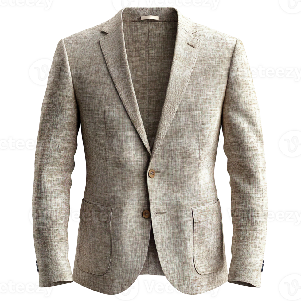Linen Blazer isolated on transparent background png