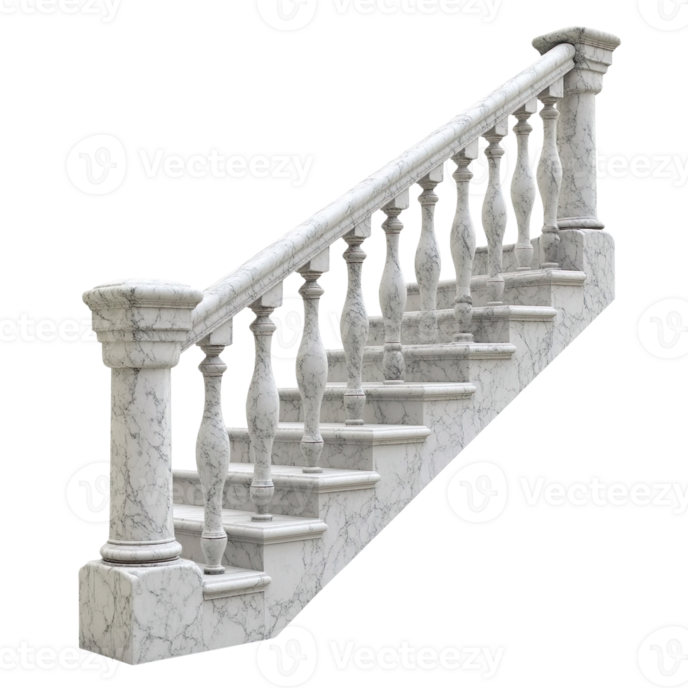 Marble stone railing isolated on transparent background png