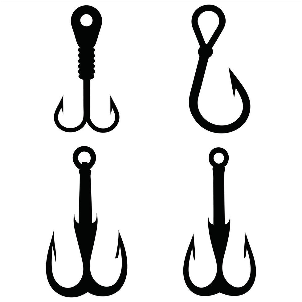 Curved Fishing Hook Design vector