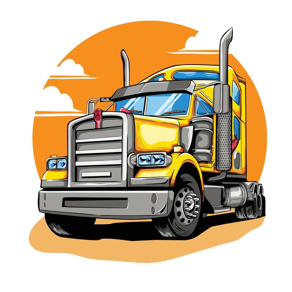 Yellow Truck Illustration vector