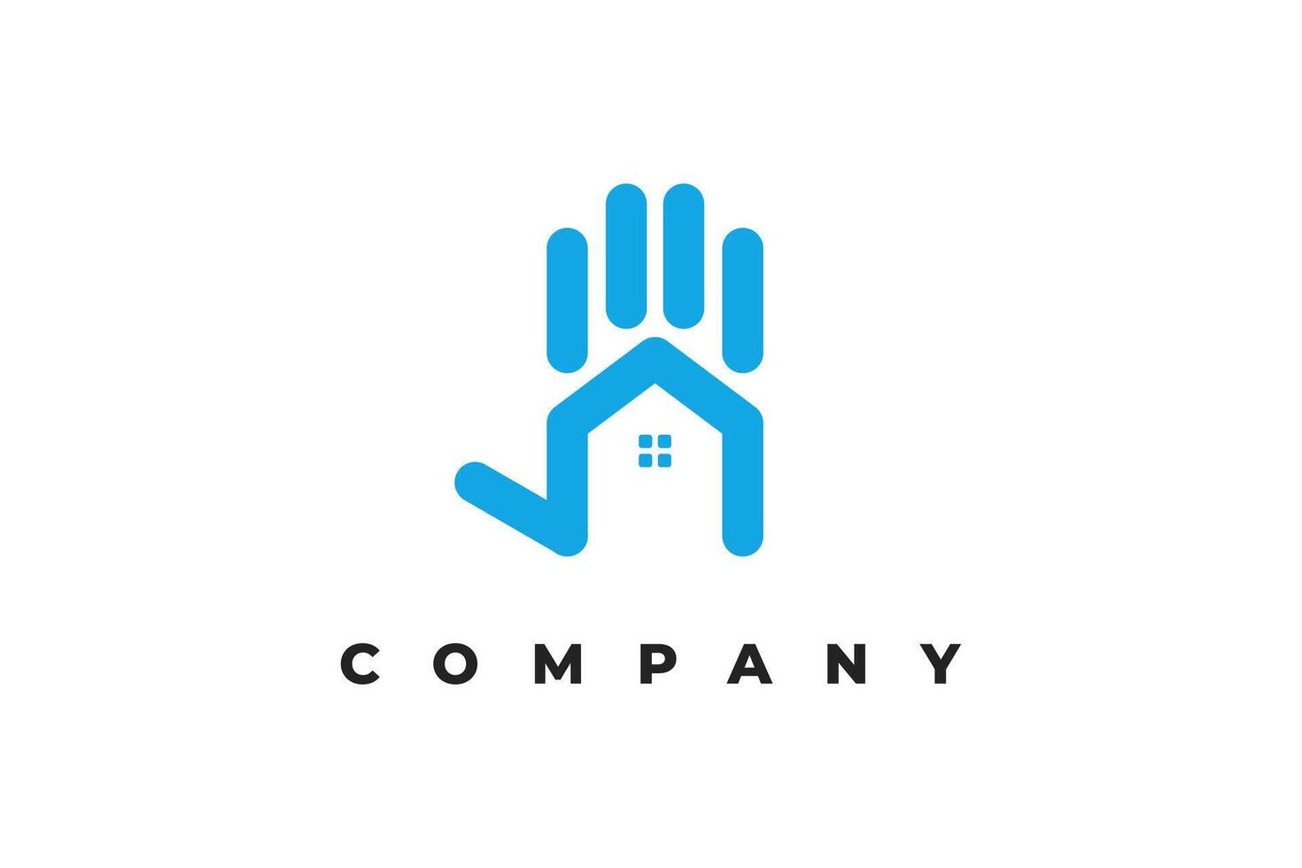 home and hand home protection vector