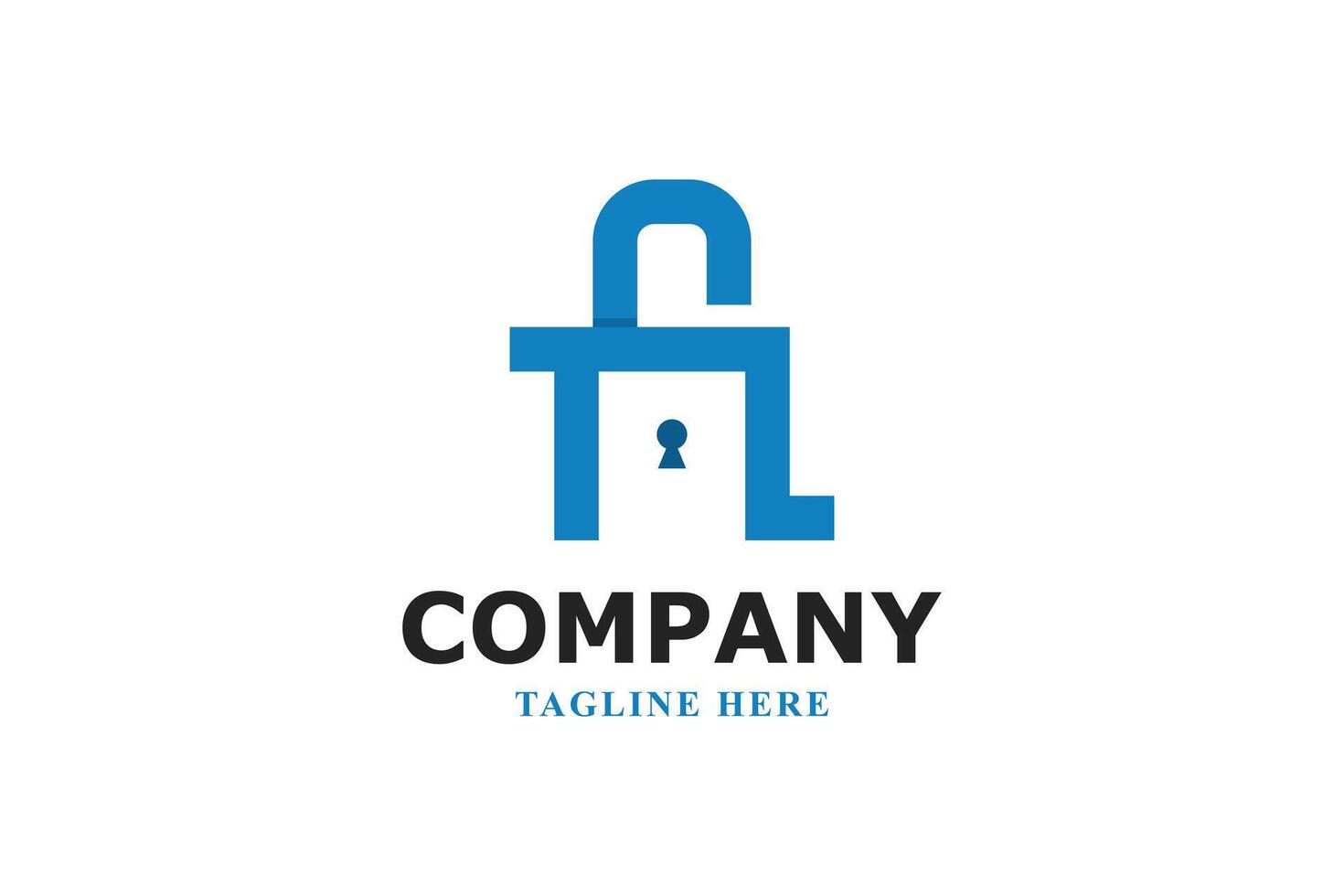 letter n modern security padlock minimal logo vector