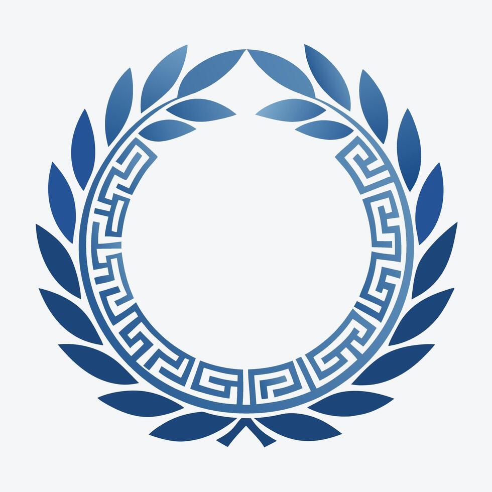 Traditional Laurel Wreath Frame Decorative Border Design vector