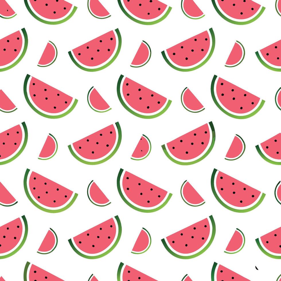 Watermelon-Themed Seamless Pattern Refreshing and Cute Summer Style vector