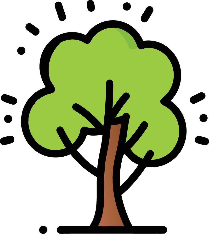 Tree, with a lush green canopy and sturdy trunk vector