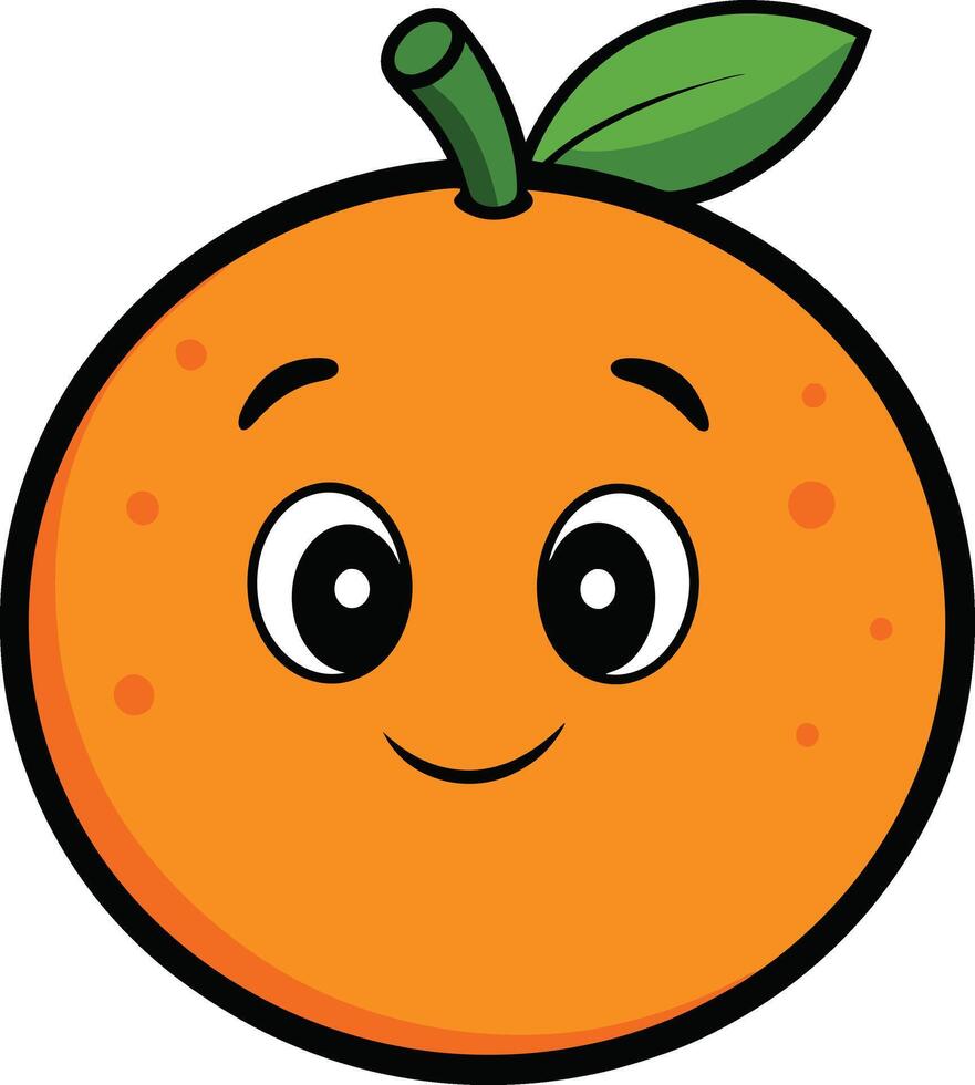 Orange cartoon character illustration vector