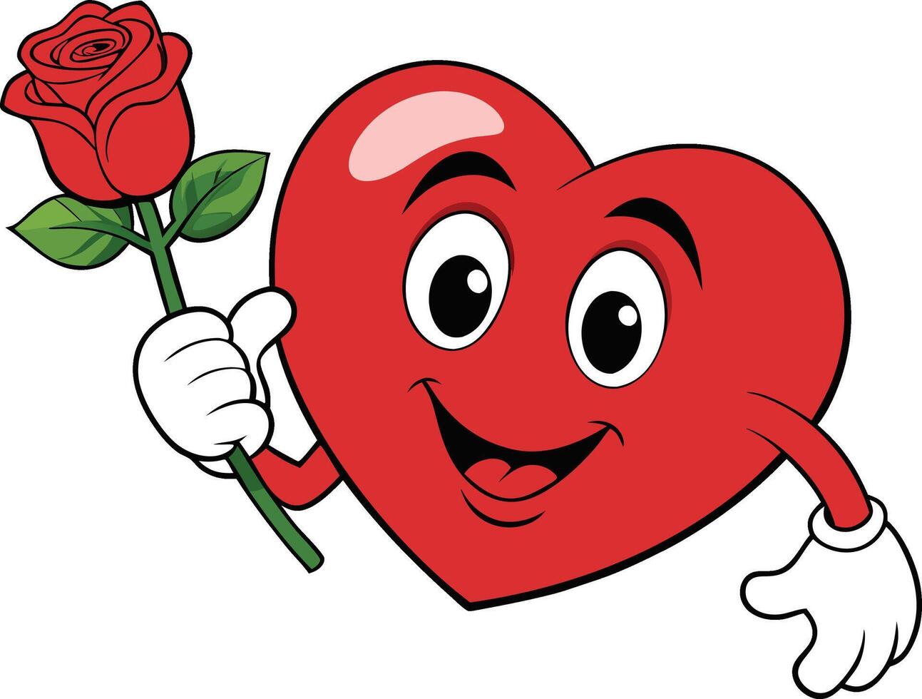 eart Holding a Rose vector