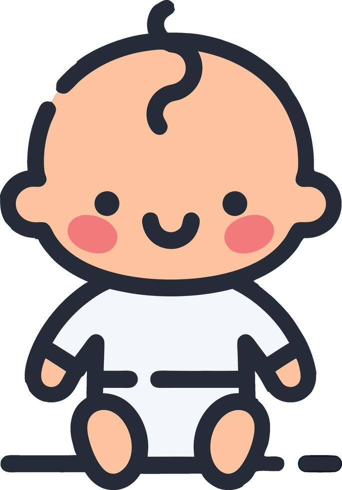 Joyful Baby Icon vector