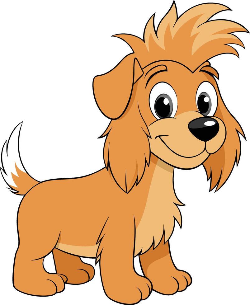 Cute golden puppy, exuding warmth and friendliness vector
