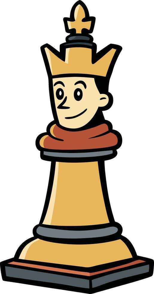 Chess king illustration vector