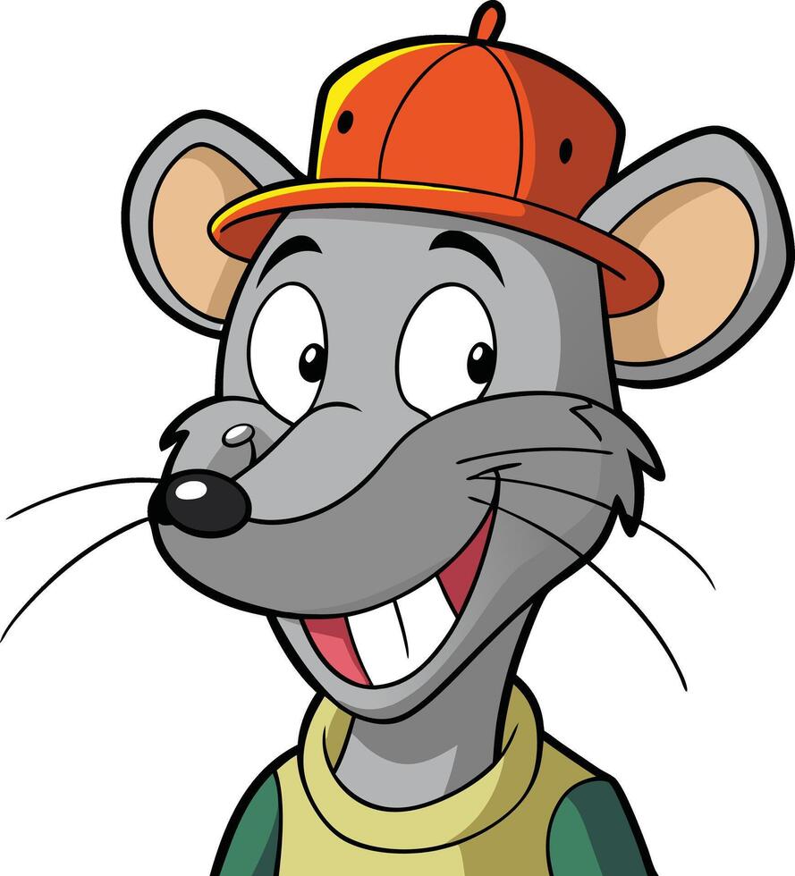 Happy Mouse Cartoon Character vector