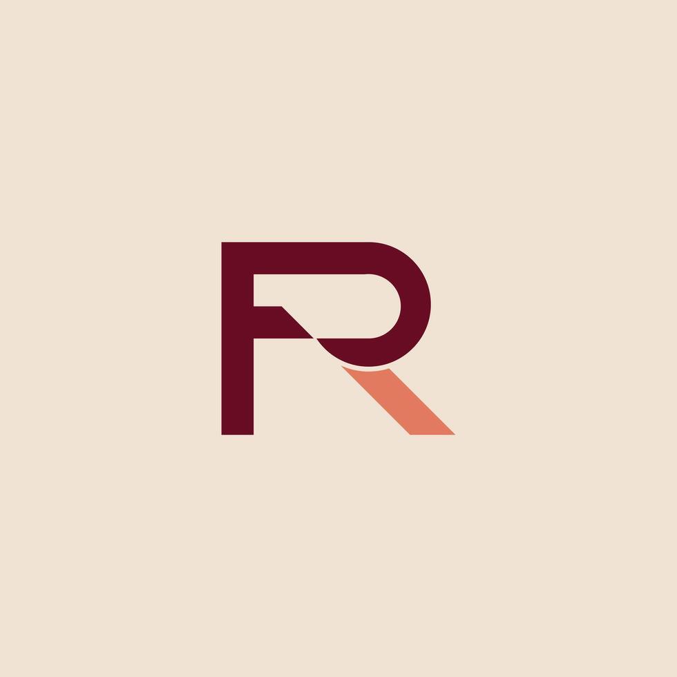 fr letter logo vector