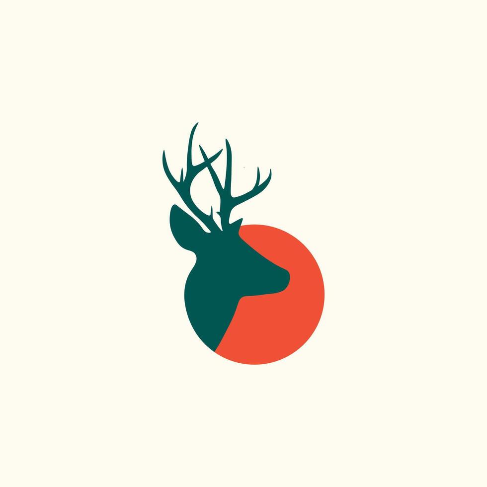 deer logo design vector