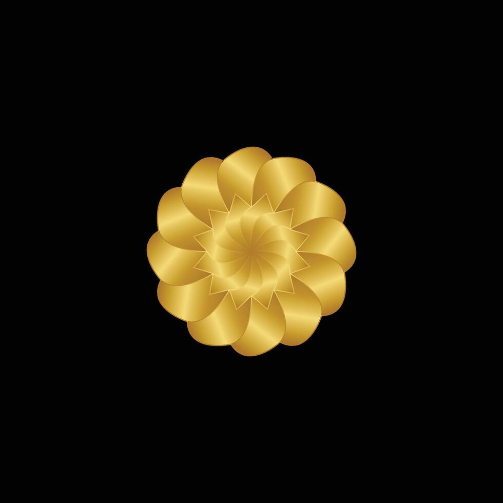 golden mandala design vector