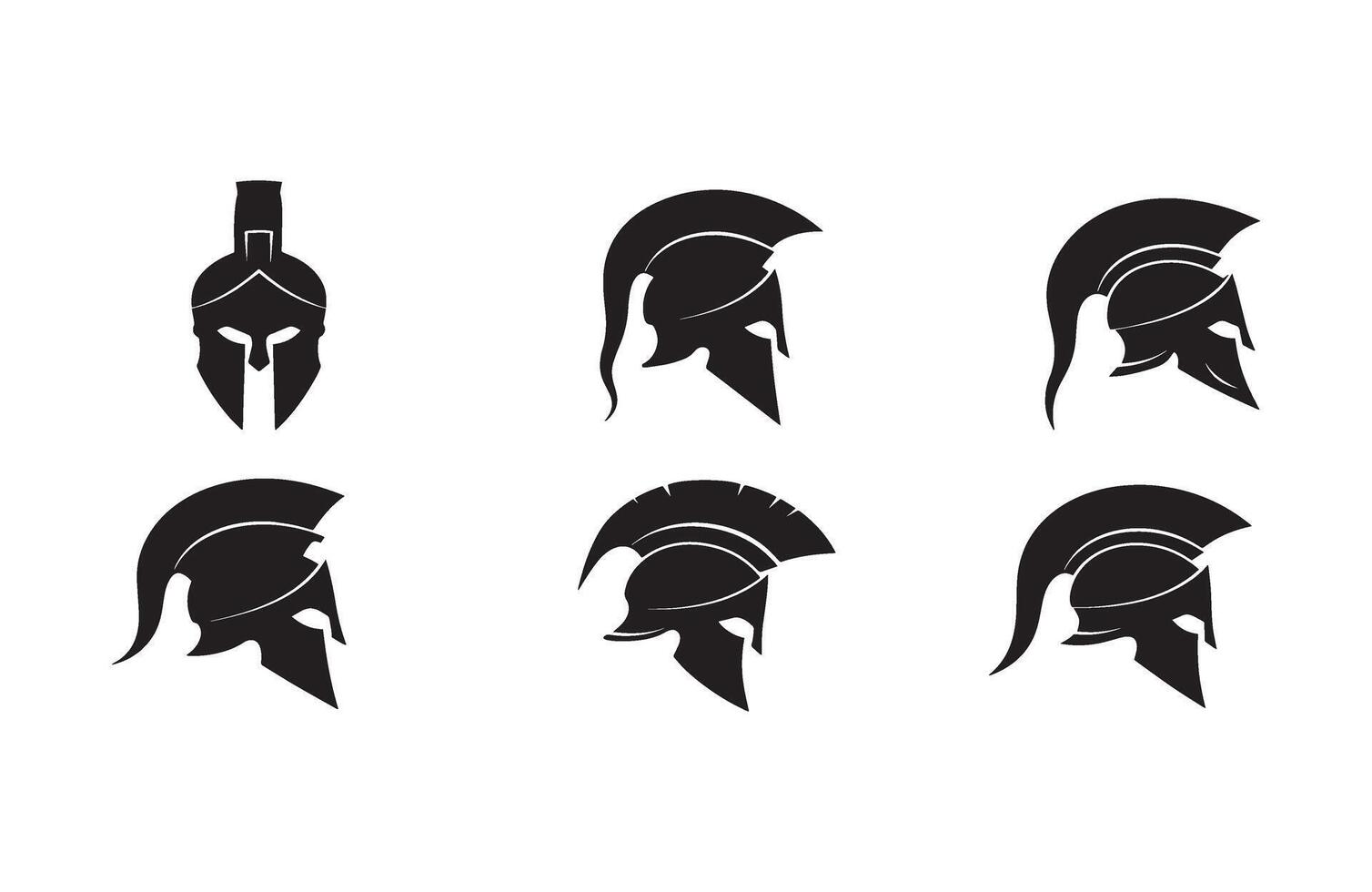 Dominant Spartan Helmet Powerful Logo for Corporate Identity vector