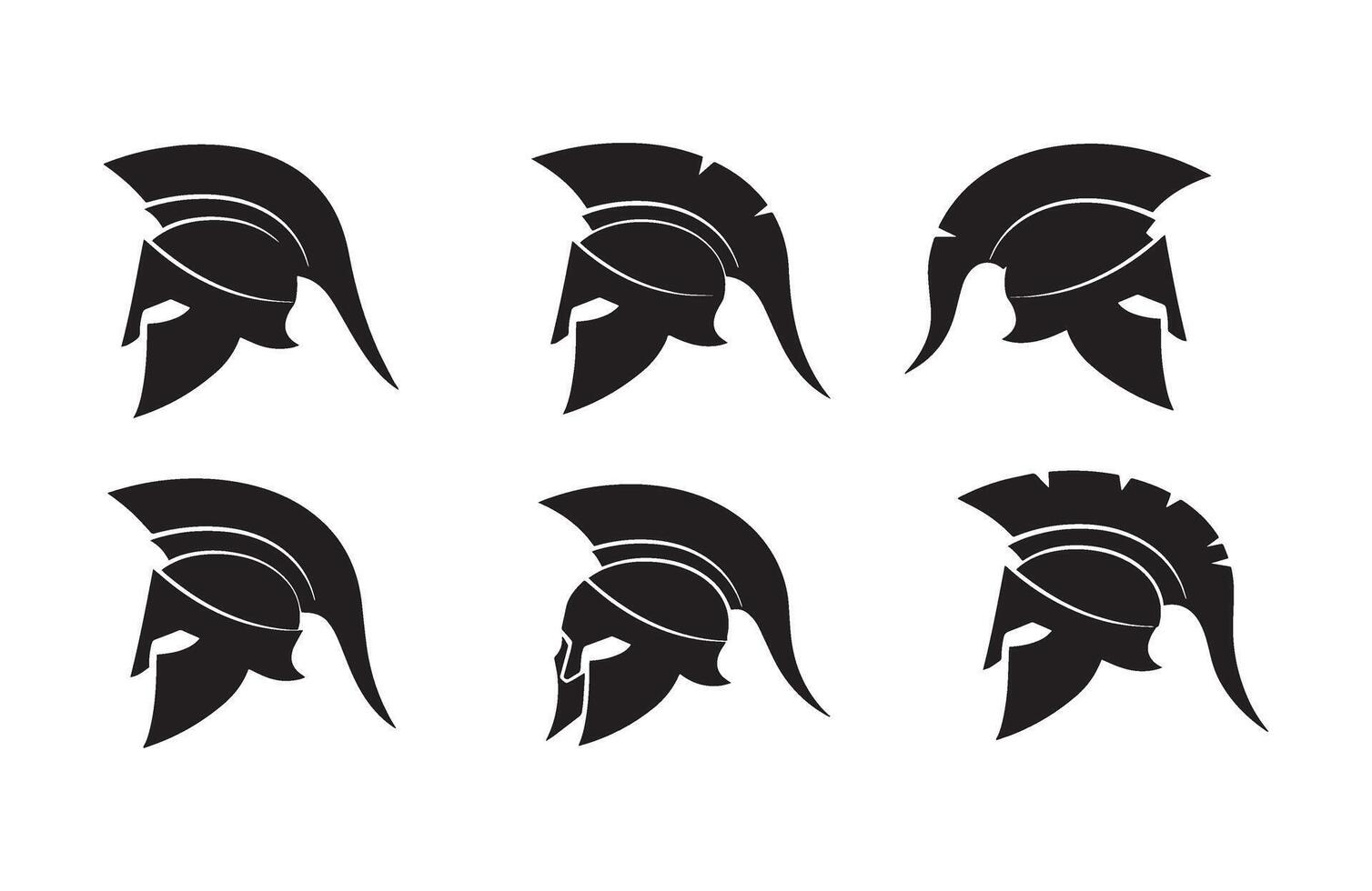 Clean Spartan Helmet Powerful Logo for Branding Concepts vector