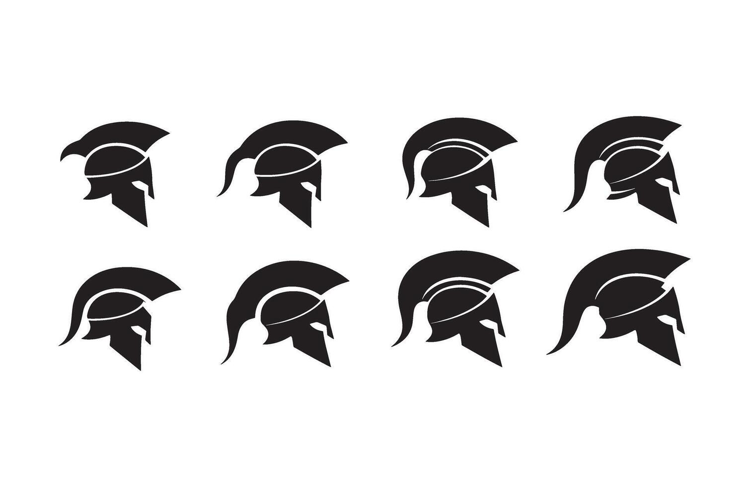 Elegant Spartan Helmet Powerful Logo with Simple Design vector