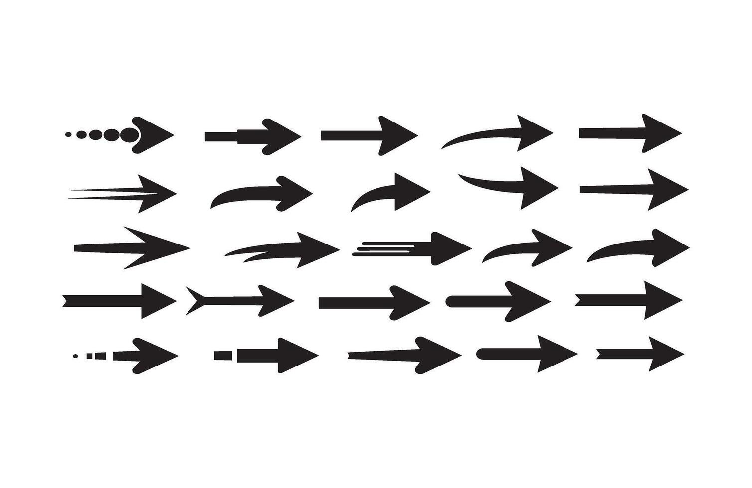 Stylish Moving Direction Arrow Collection vector