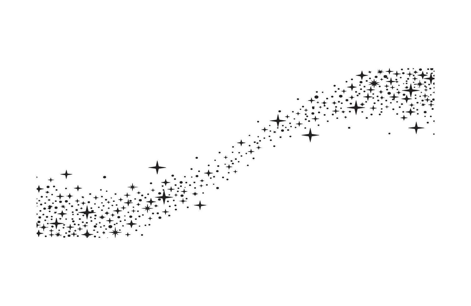 Celestial Starry Shooting Light Trail vector