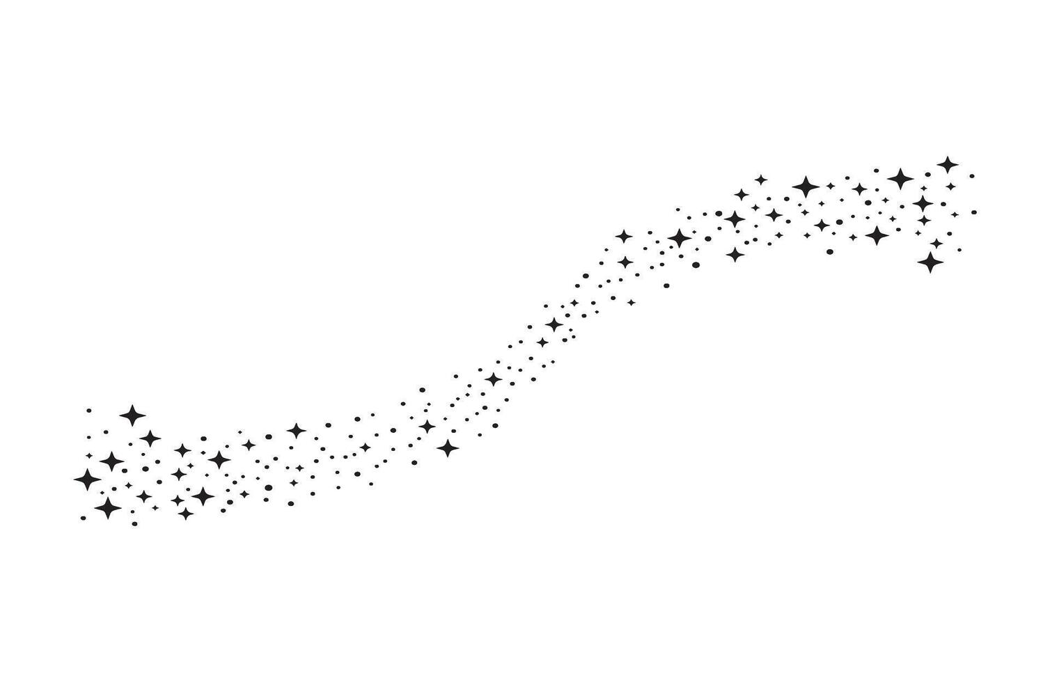 Elegant Starry Sprinkle Shooting Trail vector