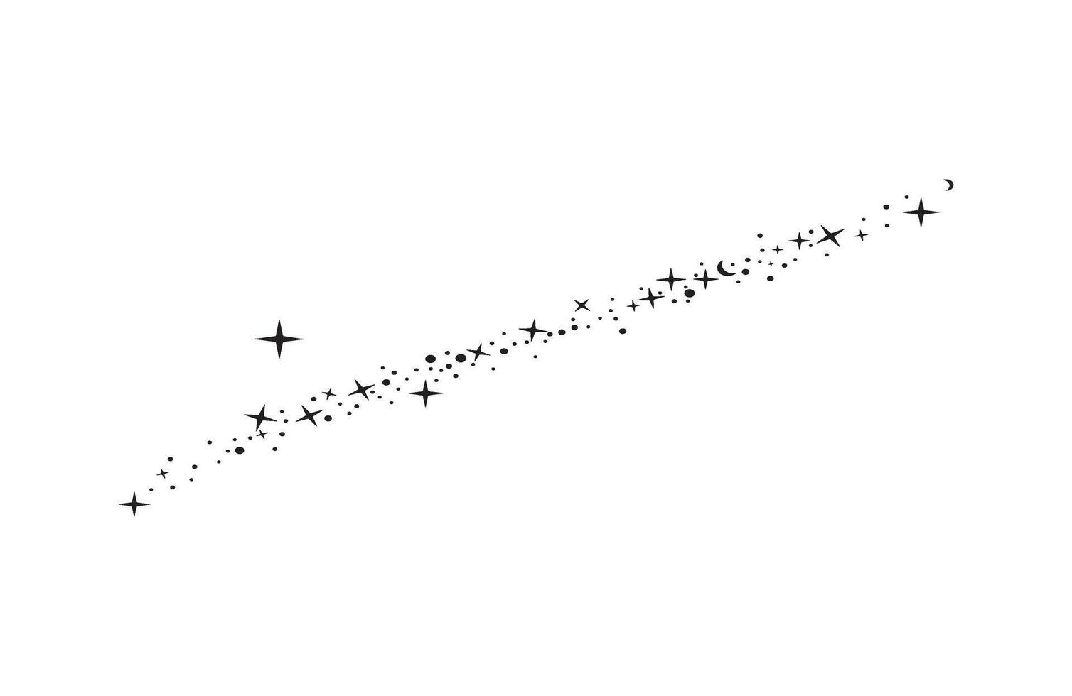 Magical Shooting Starry Sprinkle Trail vector