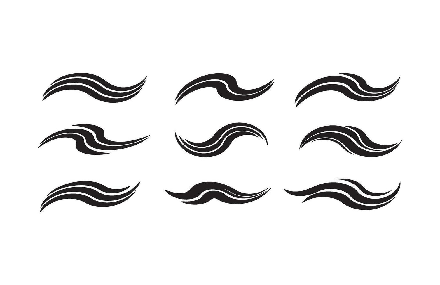 Stylish Black Flowing Motion Graphics vector