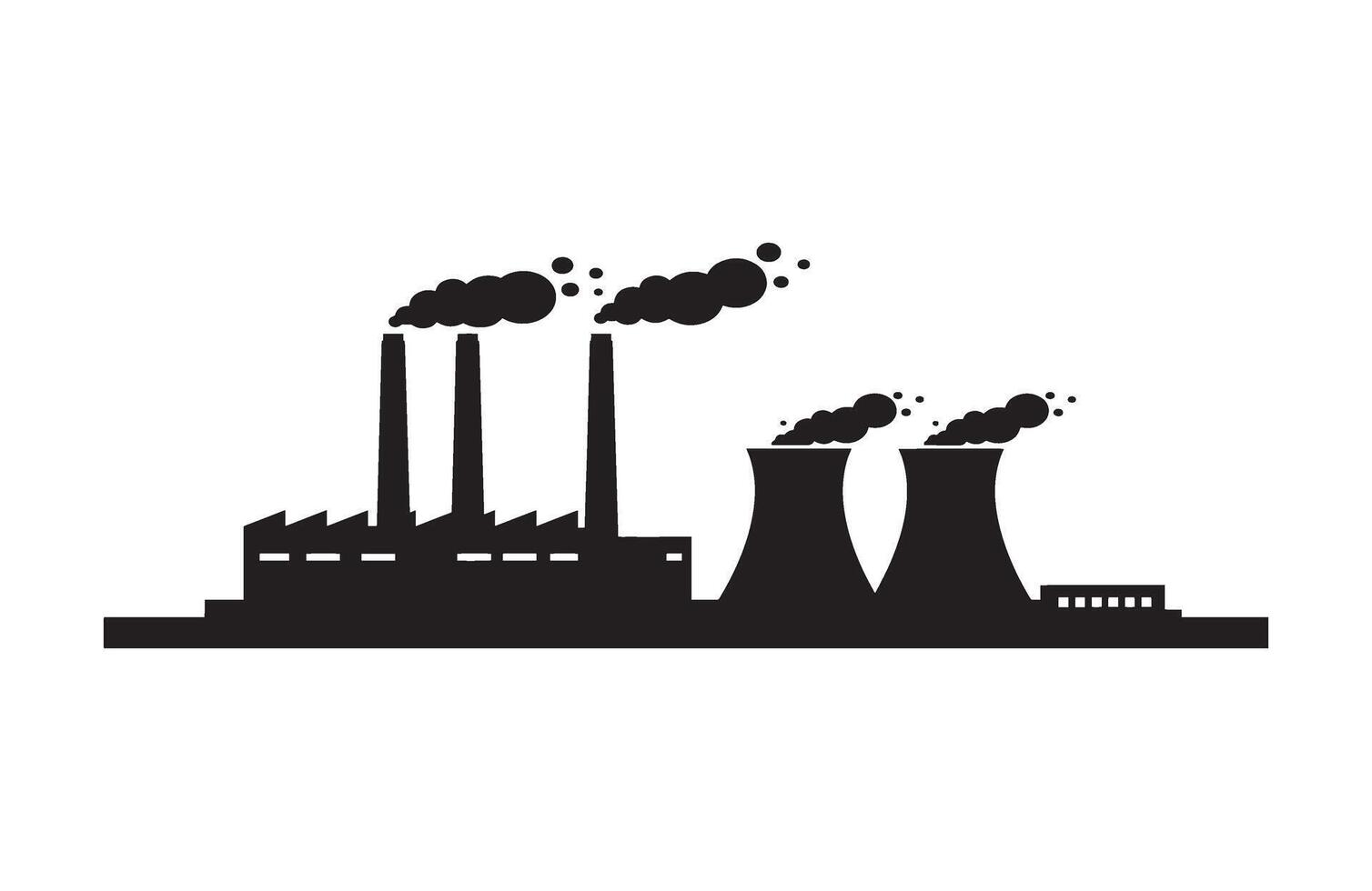 Environmental Impact Power Energy Factory Smoke vector