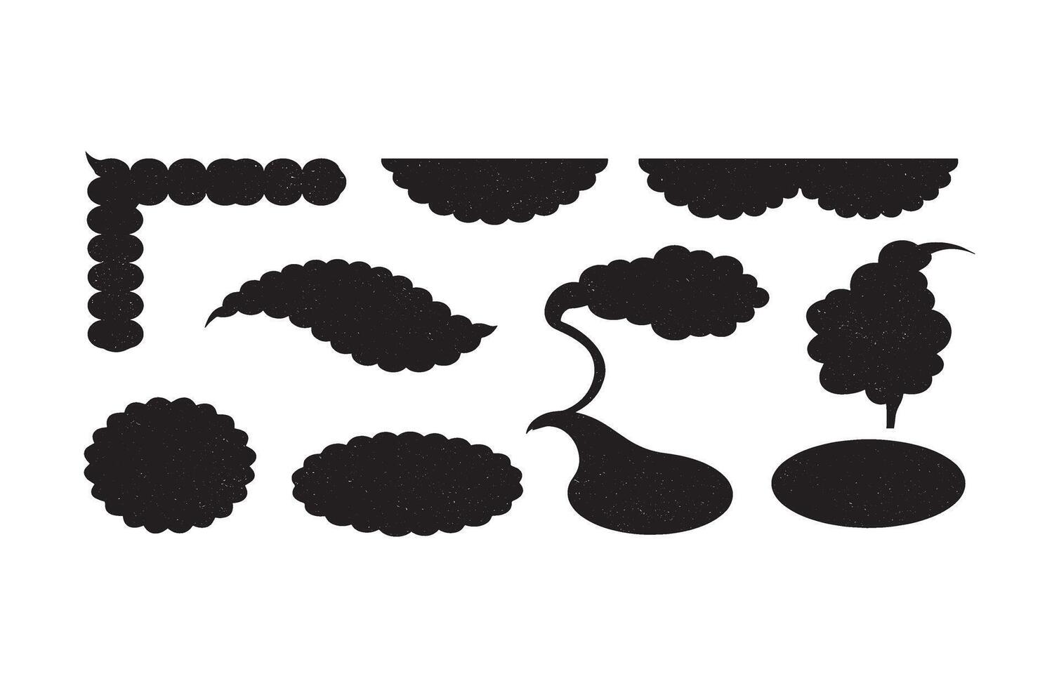 Glossy Black Glitter Badge Label Set vector