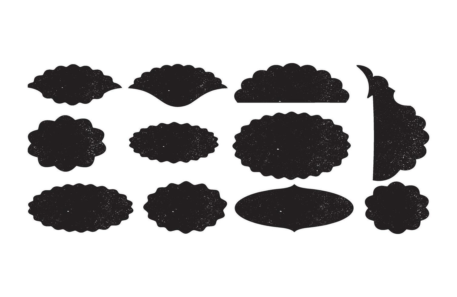 Dark Glitter Frame Shape Pack Set vector