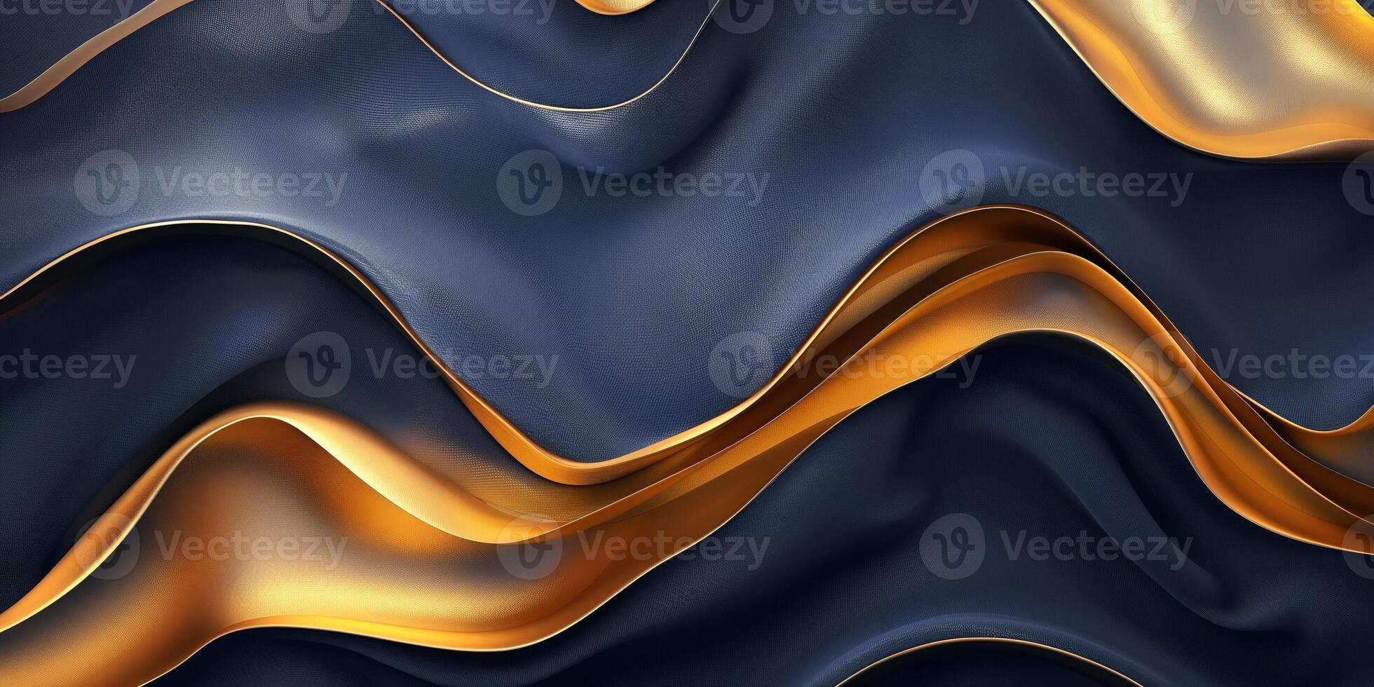 Elegant curves of dark fabric highlighted by shimmering gold accents create a luxurious and sophisticated visual feel. photo