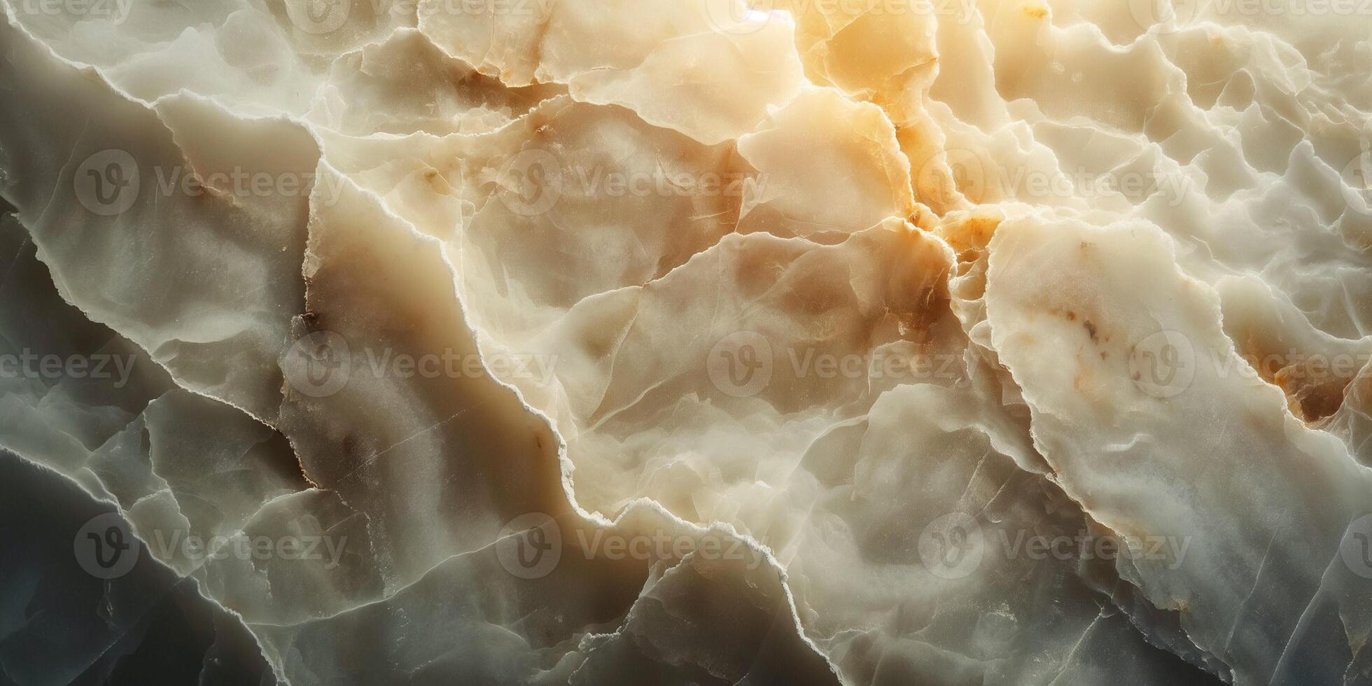 Close-up of a stunning translucent stone displaying intricate patterns and warm hues. photo