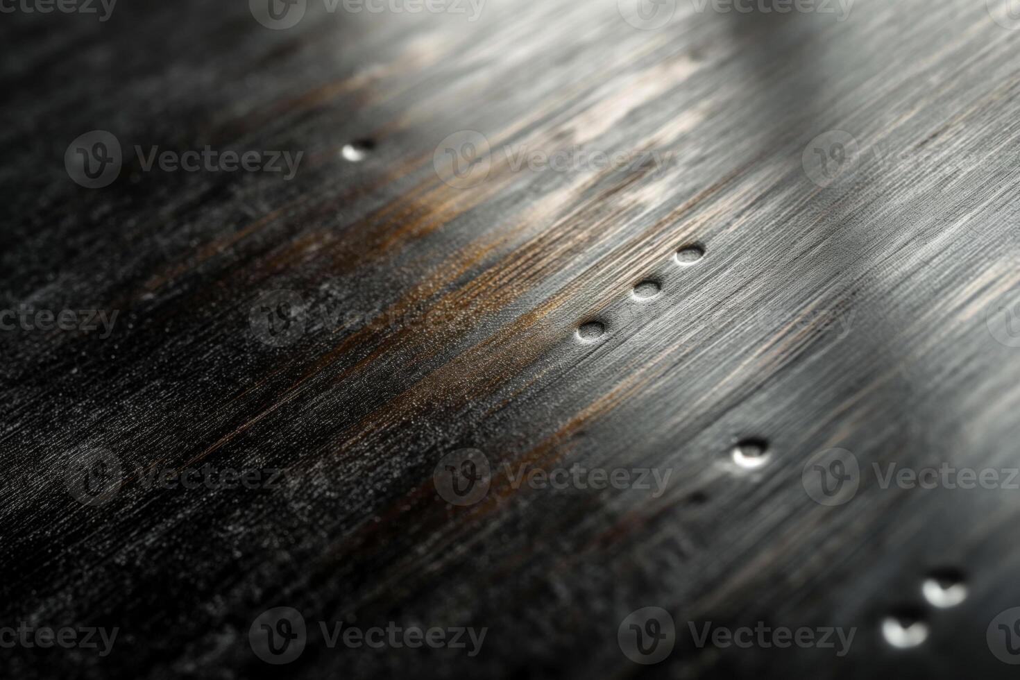 Close-up of a textured metal surface with intricate patterns and subtle reflective highlights. photo