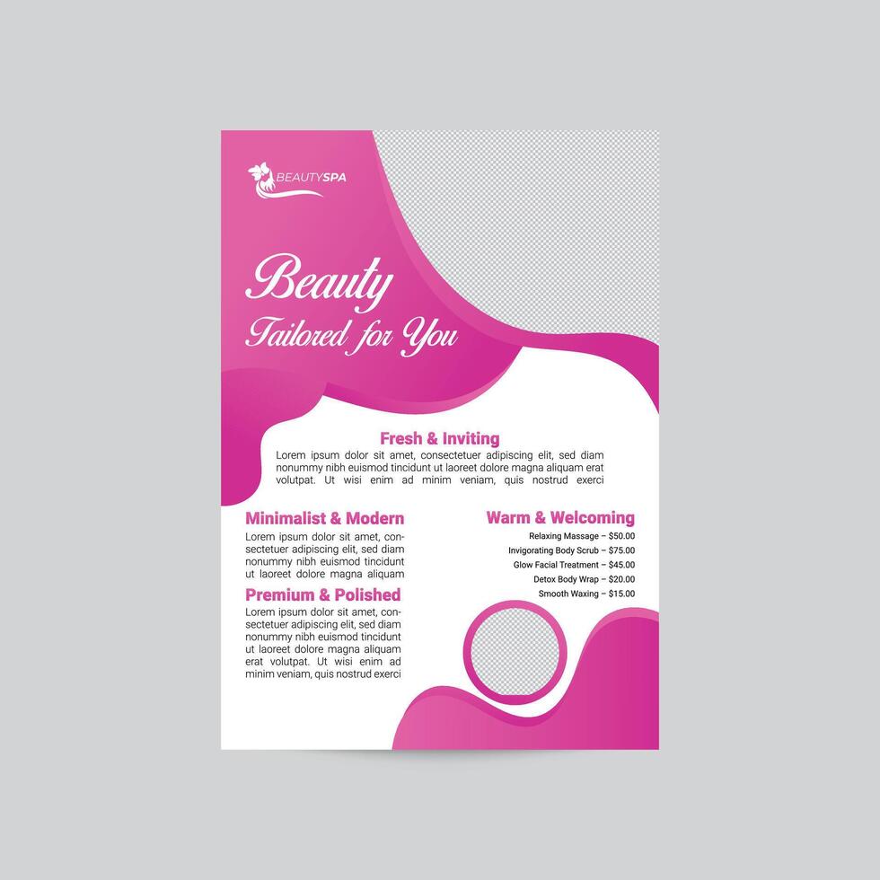 Beauty Spa Salon Or Skin vector