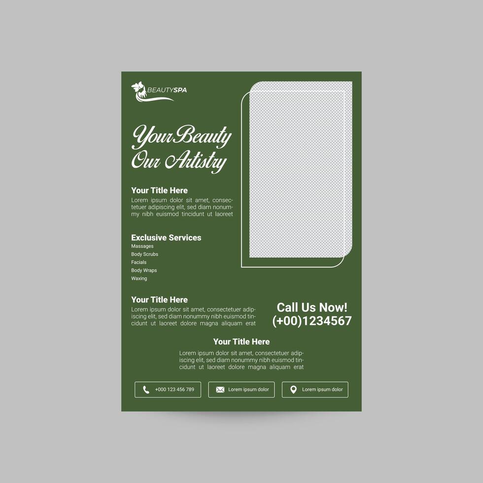 Professional Spa Flyer vector