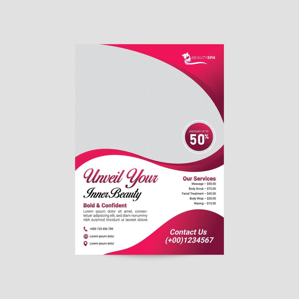 Spa Flyer Design vector
