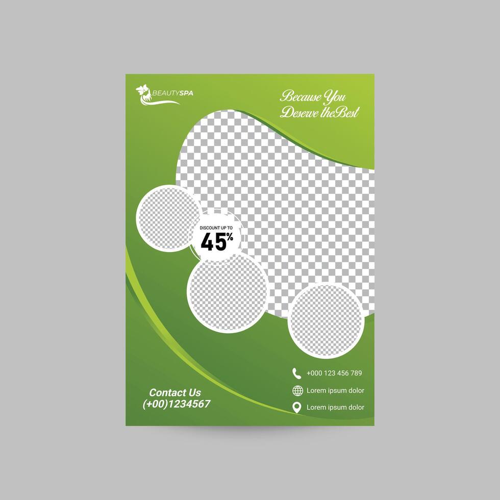 Free Beauty Salon Flyer Template vector