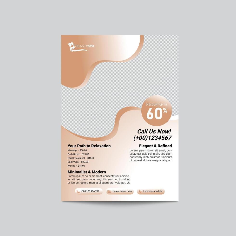 Skin body Care flyer Template vector