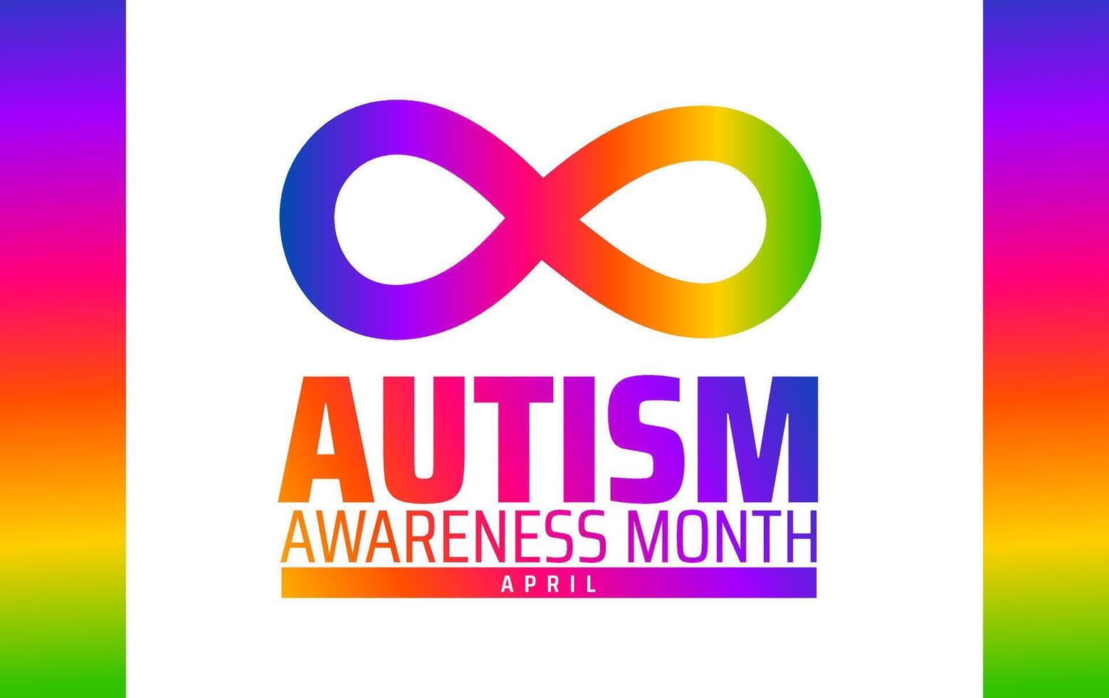 Autism Awareness Month background banner or poster design template with autism icon vector