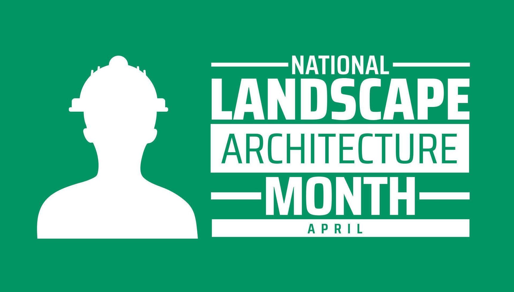 national landscape architecture month background banner or poster design template. observed every year in April. Holiday concept. Use to any Template, card, poster, placard, template. vector
