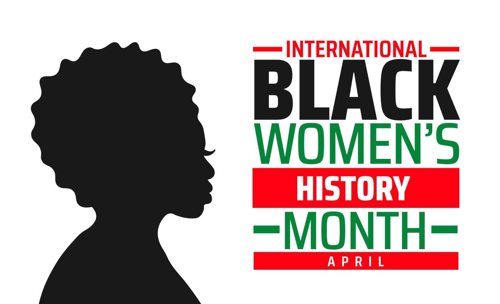 International Black Womens History Month background banner or poster design template vector
