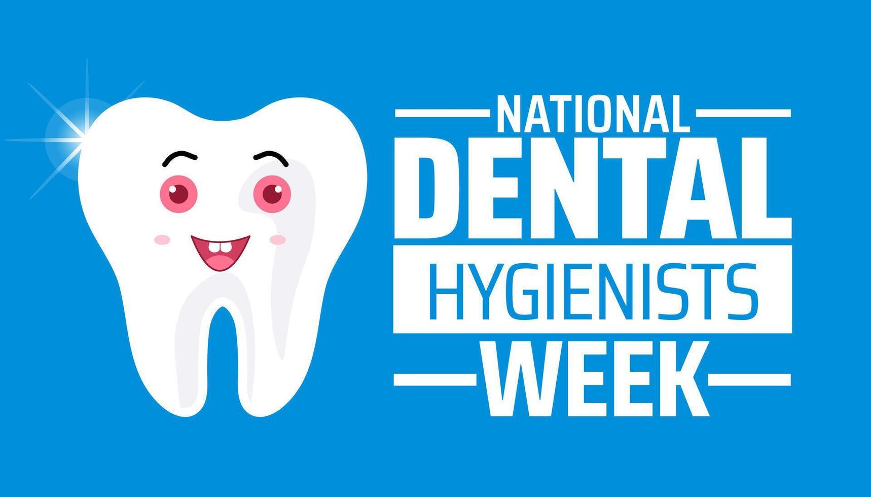 National Dental Hygienists Week background banner or poster design template. observed every year in April. Holiday concept. Use to any Template, card, poster, placard, template. vector