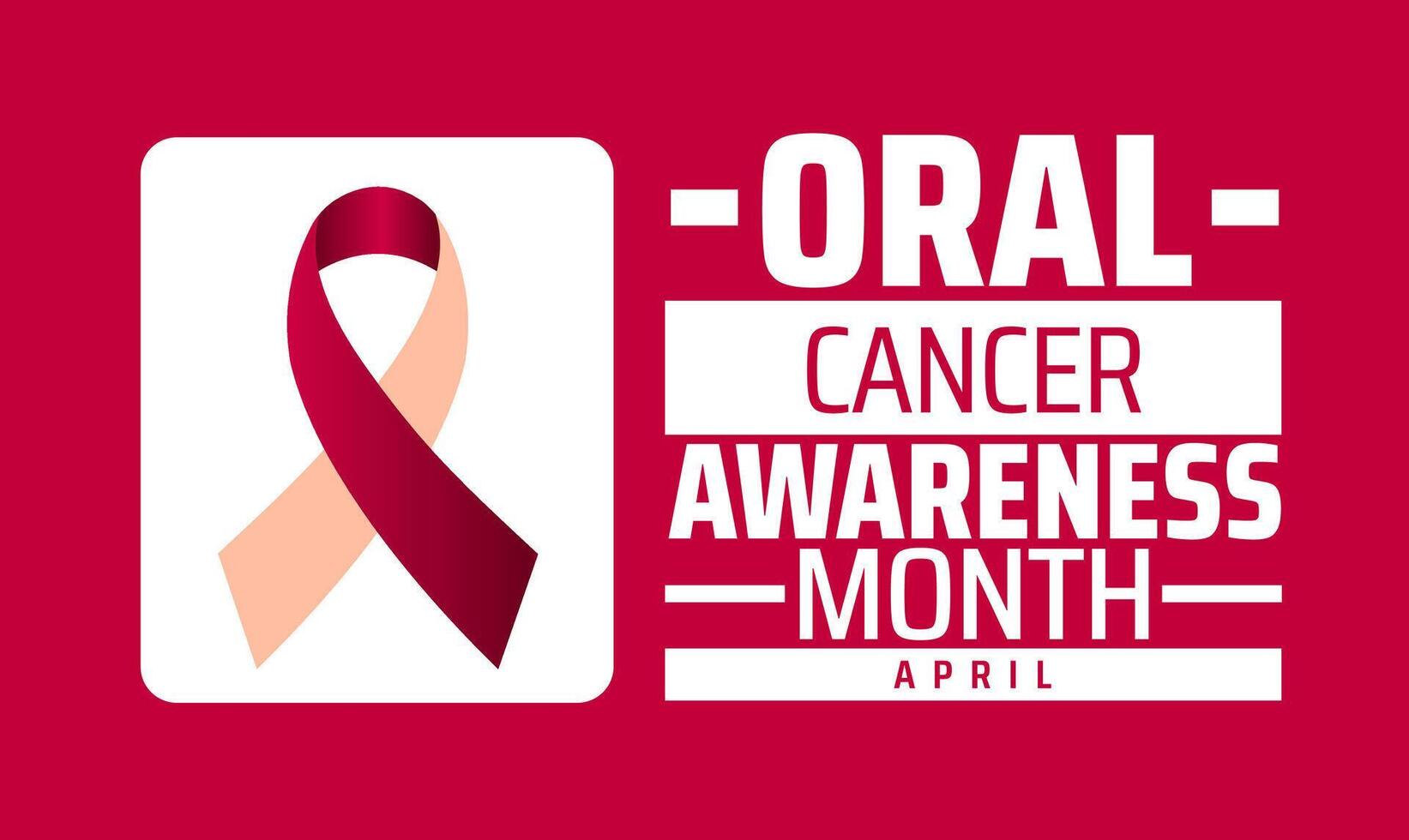 Oral Cancer Awareness Month background banner or poster design template. observed every year in April. Holiday concept. Use to any Template, card, poster, placard, template. vector