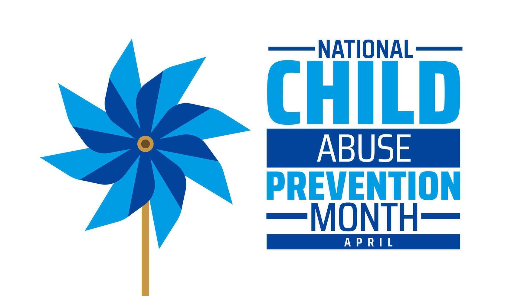 National Child Abuse Prevention Month background banner vector