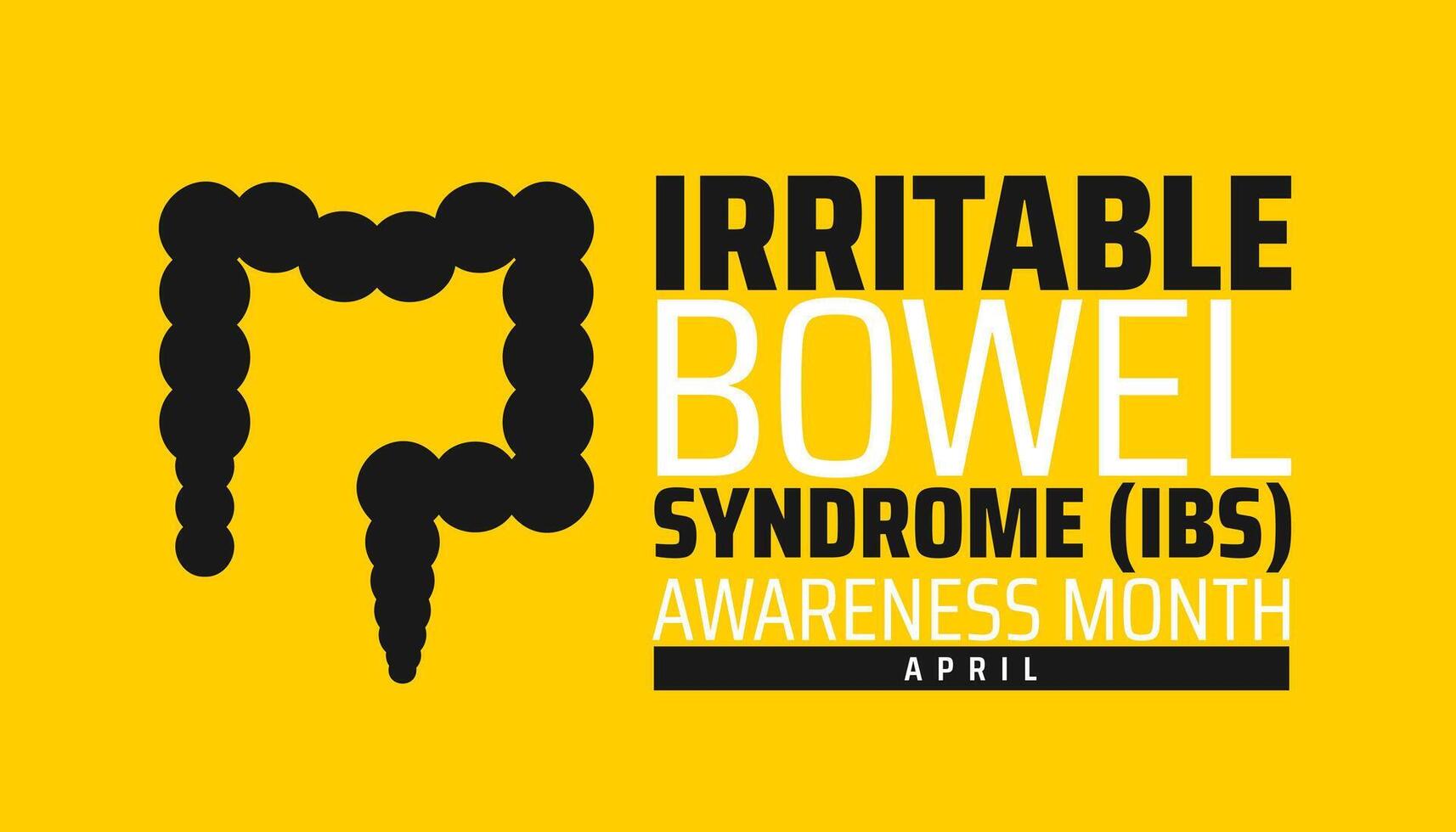 Irritable Bowel Syndrome IBS Awareness Month background banner or poster vector