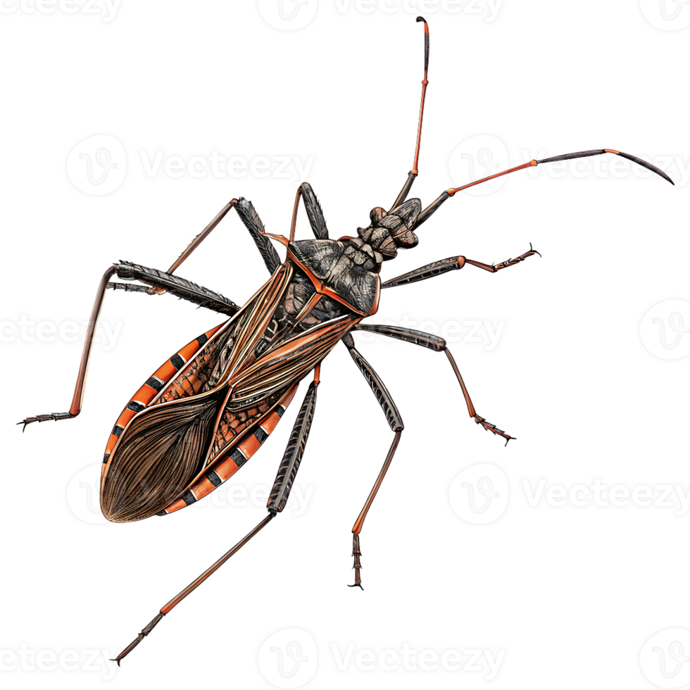 A bug with a red and black body png