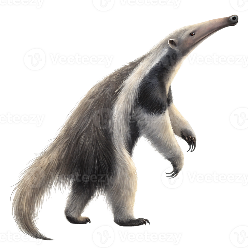 An illustration of a giant anteater png