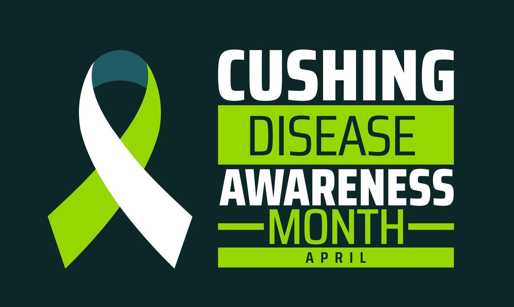 Cushing Disease Awareness Month background banner or poster design template. observed every year in April. Holiday concept. Use to any Template, card, poster, placard, template. vector