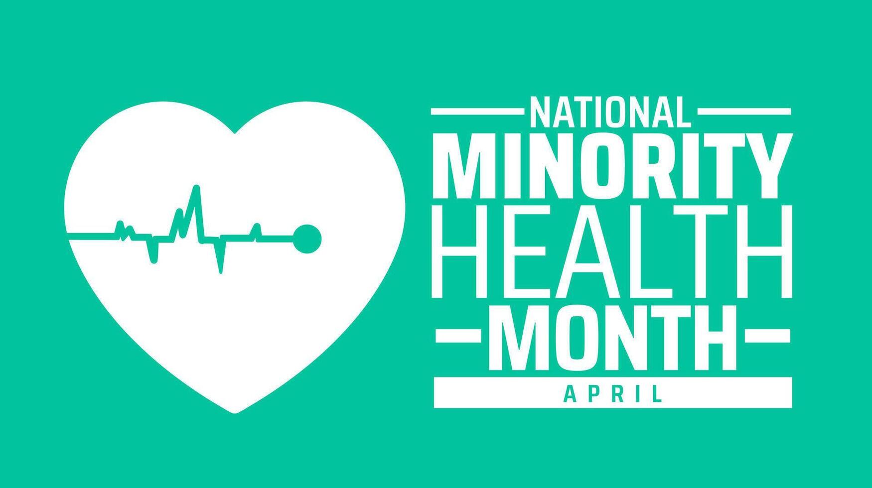 national minority health month background banner or poster design with love icon vector