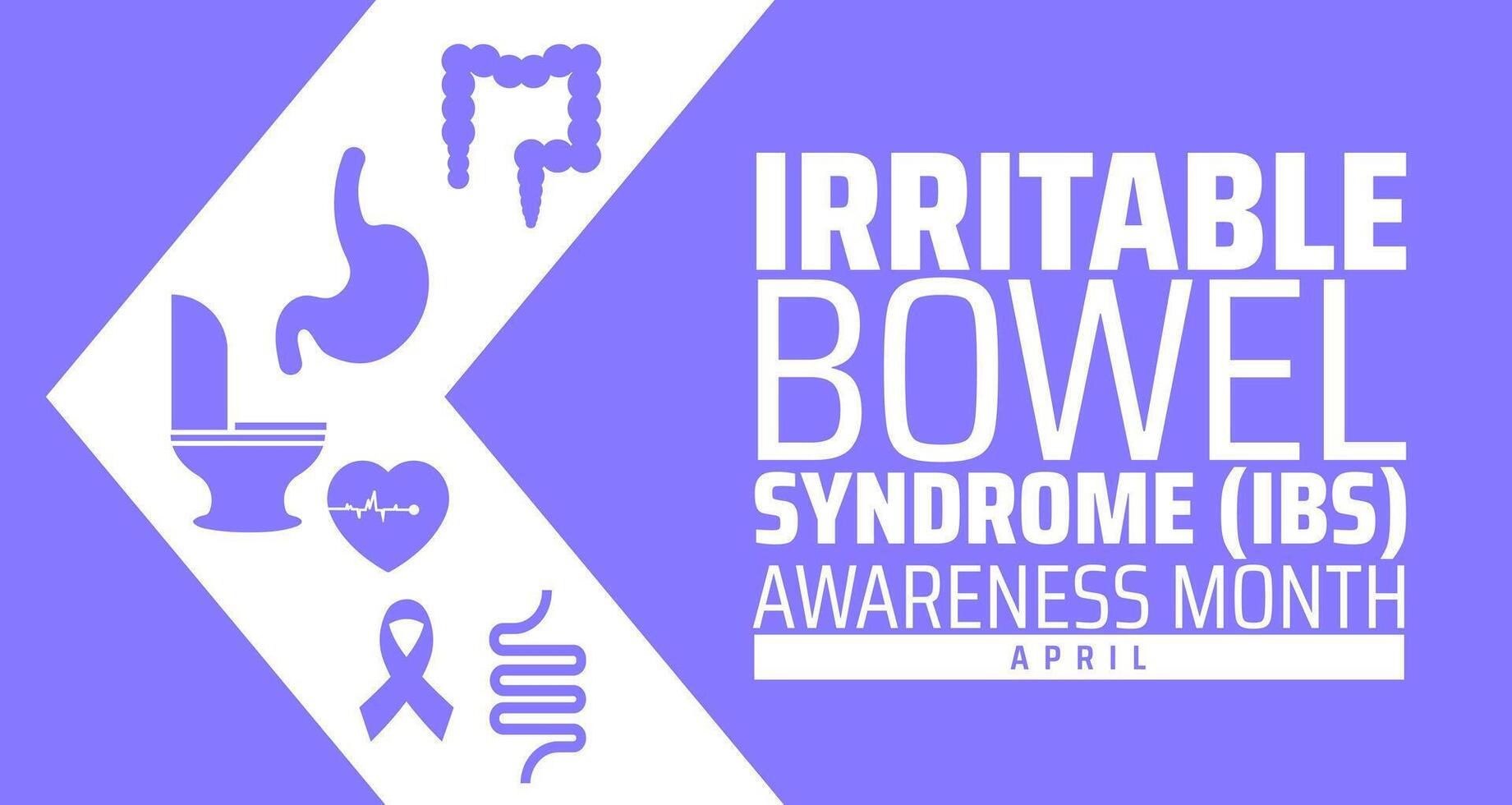 Irritable Bowel Syndrome IBS Awareness Month background banner or poster design template. observed every year vector